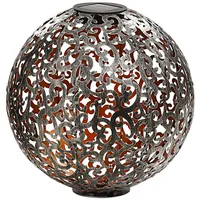 Dehner Solarkugel Luanda, Ø 40 cm, Metall, silber/kupfer