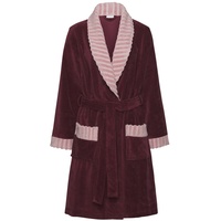 VIVANCE DREAMS Damen Bademantel dunkelrot, flieder-gestreift Gr.S/32