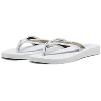 Puma Damen Sandy Flip Slides White Gold White, 37