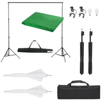 VidaXL Fotostudio-Set mit Beleuchtung und Hintergrund