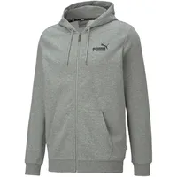 Puma Essentials Small Logo Terry-Kapuzenjacke medium gray heather M