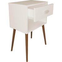 VCM Holz Nachttisch Beistelltisch Schublade Singol XL