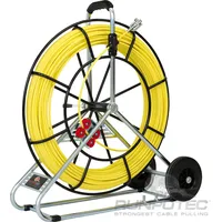 Runpotec Glasfaserstab Ø 7,5 mm mit Stahlhaspel, 100 m