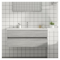 VidaXL Waschbeckenunterschrank Grau Sonoma 100x38,5x45cm Holzwerkstoff