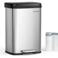 Songmics Mülleimer 50,0 l silber