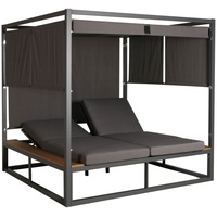Mendler Aluminium Lounge-Gartenliege HWC-M63, XL Sonnenliege Bali-Liege Doppelliege Outdoor-Bett,