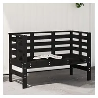 VidaXL Gartenbank Schwarz 111,5x53x71 cm Massivholz Kiefer