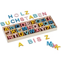 Relaxdays Holzbuchstaben Set, 324 tlg.