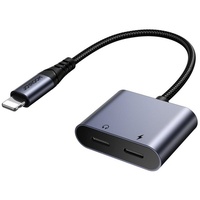 Joyroom SY-L02 Audio-Transfer-Serie 2-in-1-Audio-Adapter, Schwarz