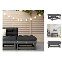 VidaXL Gartenhocker Grau Massivholz Kiefer