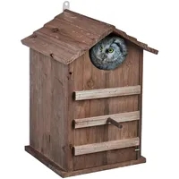 Relaxdays Eulen Nistkasten, Tannenholz, Einflugloch H x B: 9,5