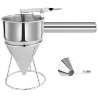 Cheffinger Teigspender mit Ständer aus hochwertigem Edelstahl Teigportionierer Fülltrichter