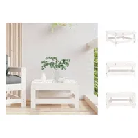 VidaXL Gartenhocker Weiß Massivholz Kiefer