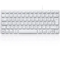 Perixx PERIBOARD-332 Kabelgebundene USB-Tastatur mit Hintergrundbeleuchtung - Mini Mac-Tastatur