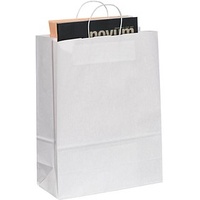 Vp 50 VP Papier-Tragetaschen Toptwist weiß 32,0 x 42,0