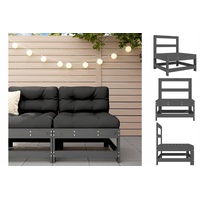VidaXL Garten-Mittelsofa Grau Massivholz Kiefer vidaXL