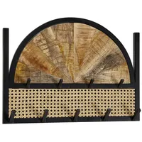 FineBuy Wandgarderobe FineBuy Massivholz 53 cm Garderobe Flur Wiener