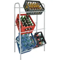 Spetebo Metall Kastenständer für 6 Kisten - weiß –