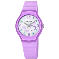 Calypso Mädchen Analog Gesteppte Daunenjacke Uhr mit Kunststoff Armband