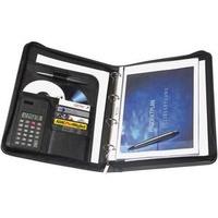 GENIE Ringbuchmappe Exclusive Lederimitat DIN A4 schwarz
