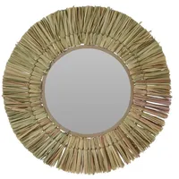 Spetebo Wandspiegel rund mit Gras Rahmen - Ø 41