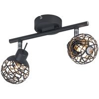 GLOBO - Deckenleuchte 2-flammig Aluminium Deckenlampe Esszimmer Design grau