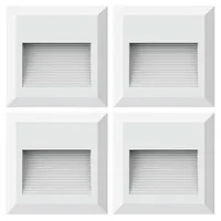 V-Tac Außenleuchte Kunststoff 12,4 cm 4er Set weiß