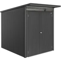 Biohort Metall-Gerätehaus AvantGarde ECO Gr. A2 dunkelgrau-metallic Doppeltür