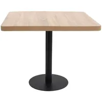 VidaXL Bistrotisch Hellbraun 80x80 cm MDF