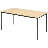 Bümö Kantinentisch Serie-V 160 x 80 cm in Ahorn/Schwarz