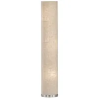 MeineWunschleuchte Kleine Stehleuchte mit Lampenschirm Zylinder Leinen Beige