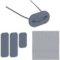 Relaxdays Sichtschutz-Befestigungskit 0,1 x 15 cm grau Bambus 52