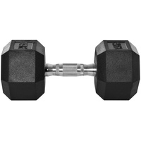 Homcom Hexagon Griff Gerändelt Gewichte Metall Gummi Schwarz 1