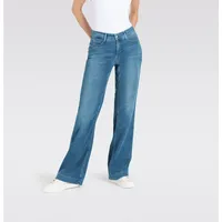 MAC Dream Wide Leg Jeans in mittelblauer Waschung-D38 /