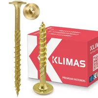 Klimas Tellerkopfschrauben Holzbauschrauben alle Größen Tellerkopf Torx Schrauben (50Stück