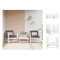 VidaXL Gartenstuhl 63,5 x 63,5 x 60 cm weiß
