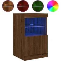 VidaXL Sideboard mit LED-Leuchten Braun Eichen-Optik 41x37x67 cm