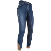 HKM Erwachsene Reithose -Pasadena-Summer Denim Silikon-Vollbesatz6100 jeansblau36 Hose, 6100