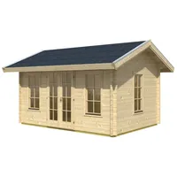 SKANHOLZ Skan Holz 70 mm Blockbohlenhaus Montreal 1-Basisdach