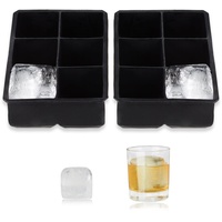 Relaxdays Eiswürfelform, Silikon 2er Set, wiederverwendbar, Silikonform 5 cm