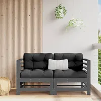 VidaXL Garten-ecksofa Loungesofa grau