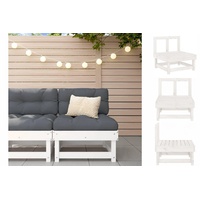 VidaXL Garten-Mittelsofa Loungesofa weiß