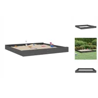 VidaXL Sandkasten, mit Sitzen Grau Quadratisch Massivholz Kiefer