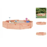 VidaXL Sandkasten mit Sitzen Achteck Massivholz Douglasie