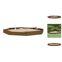 VidaXL Sandkasten mit Sitzen Honigbraun Achteck Massivholz Kiefer