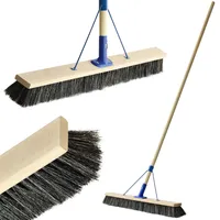 Kadax Straßenbesen mit Holzstiel, 80 cm, Schwarz - KADAX