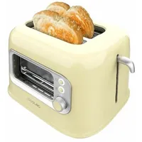 Cecotec RetroVision Yellow, 700W Leistung, 2 Extra-breite Schlitze, Einzigartiges