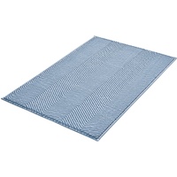KLEINE WOLKE Badteppich Zigzag, 70x120 cm, Hellblau