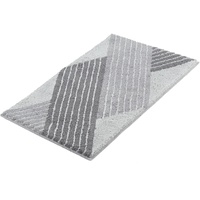 KLEINE WOLKE Badteppich Cross Grau 80 x 140 cm