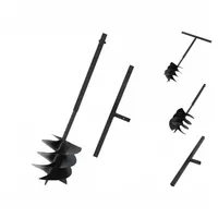VidaXL Erdbohrer mit Griff 250 mm Stahl Schwarz